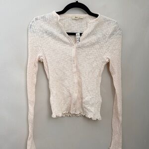 Madewell Light Cream cardigan Shirt